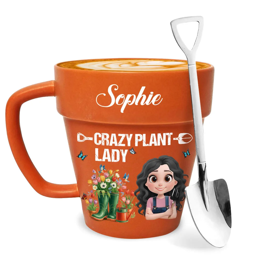 Crazy Plant Lady Personalized Custom Plant Pot Mug Crazy plant lady personalized custom plant pot mug