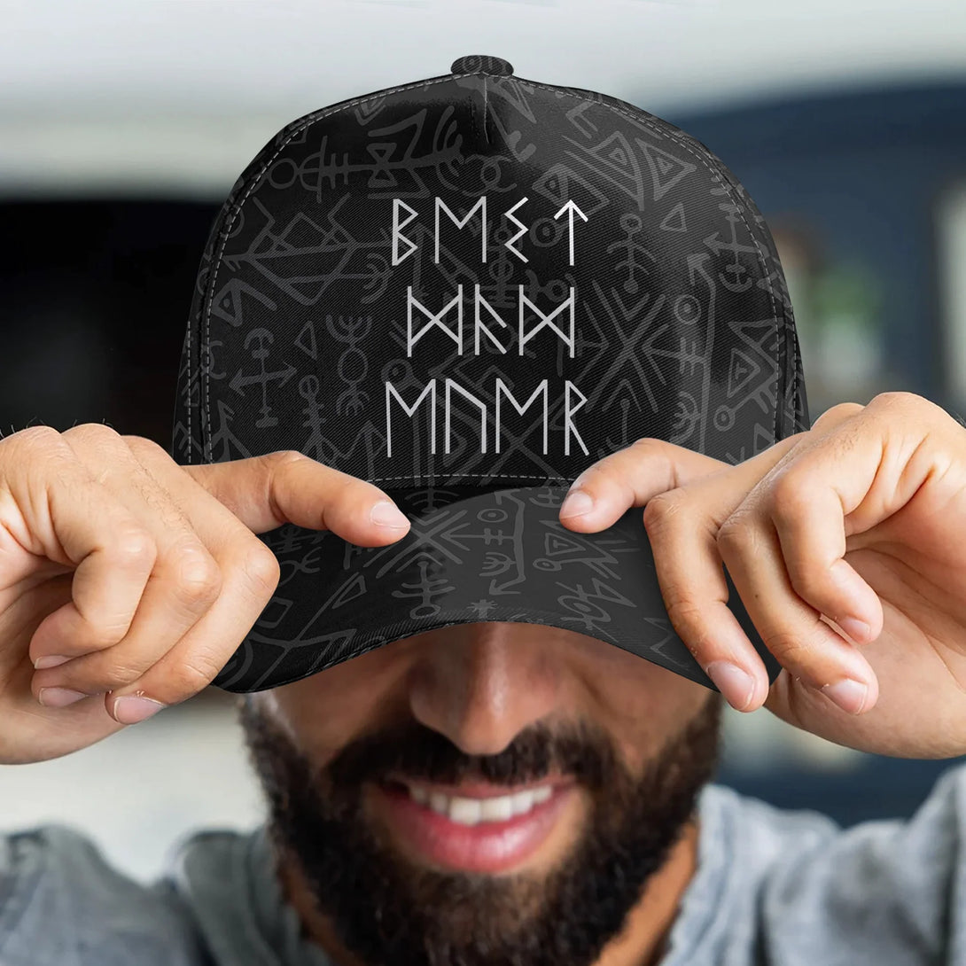 Best Dad Grandpa Ever In Viking Runes - Personalized Cap – 我的商店