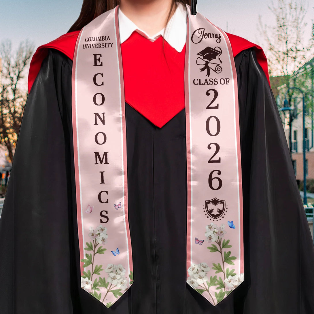 Custom Birth Flower Graduation Gift For Her, Sisters, Daughter, Friend ...