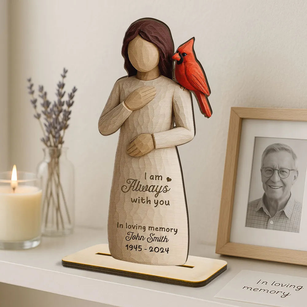 Event - Valentine 3D Effect Eternal Love Couple Growing Old Together Personalized Standing Wooden Plaque Heartfelt Gift For Couple For Him For Her Husband Wife Grand Parents Gift Ideas
