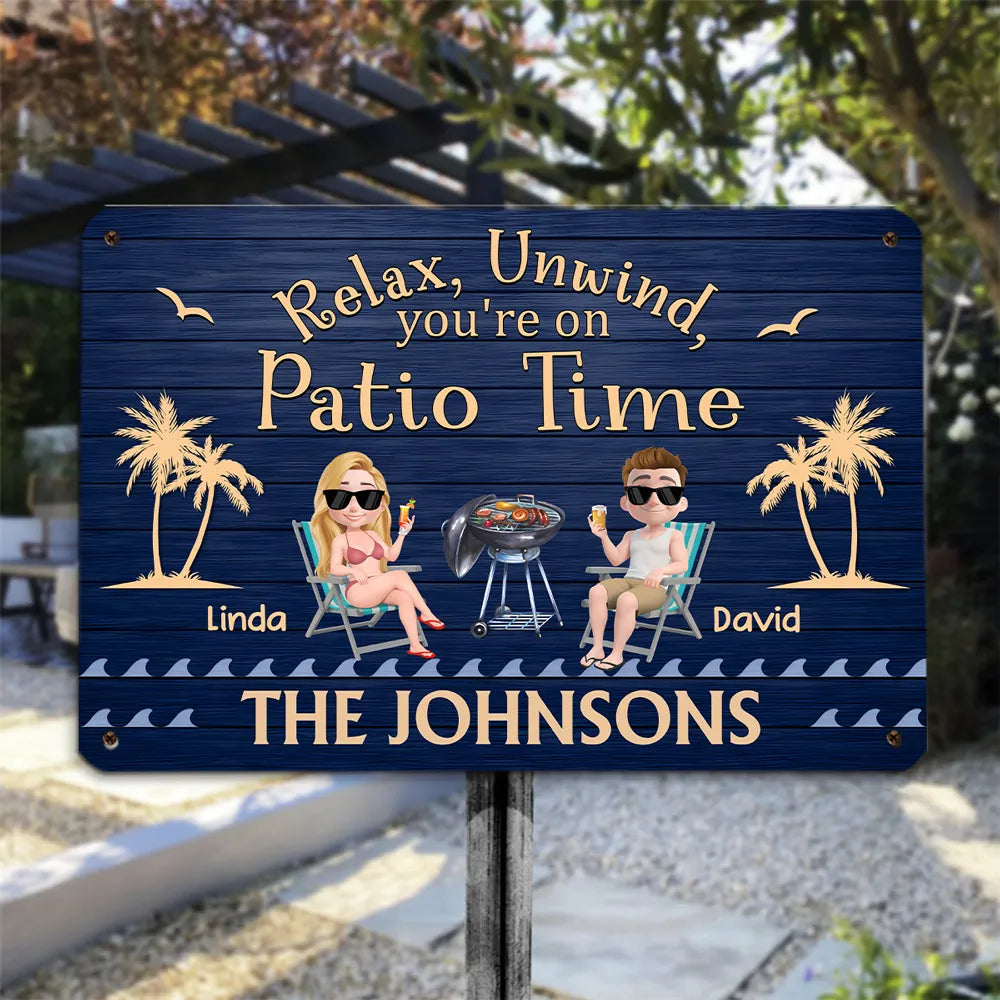 It Is Patio Time - Personalized Custom Metal Sign – 我的商店
